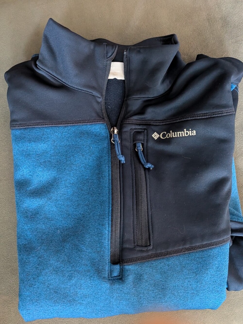 Columbia Teal Blue Performance Quarter-Zip Pullover